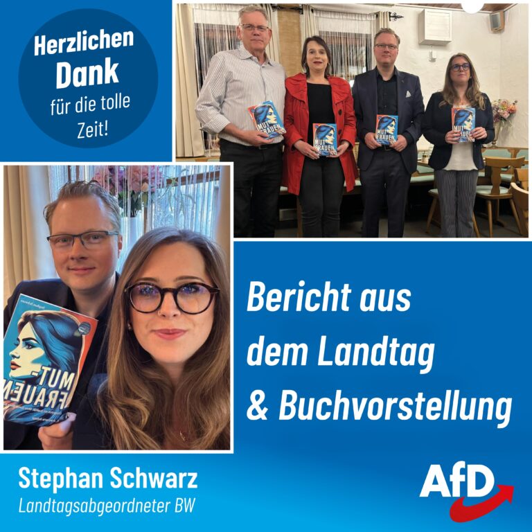 Bericht aus dem Landtag & Buchvorstellung