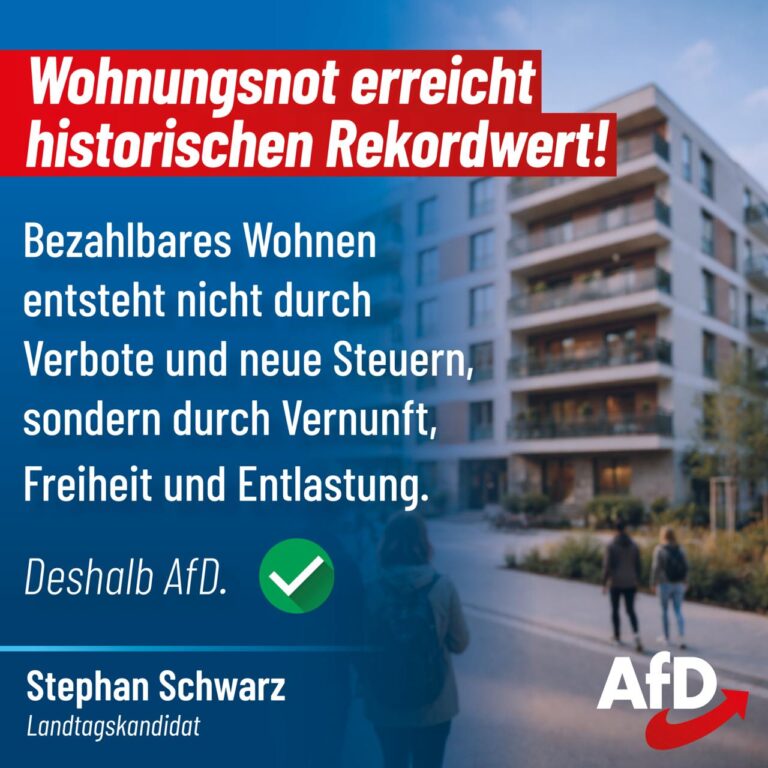 Wohnungsnot erreicht historischen Rekordwert