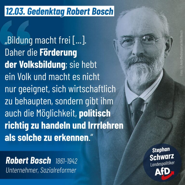 12.03. Gedenktag Robert Bosch