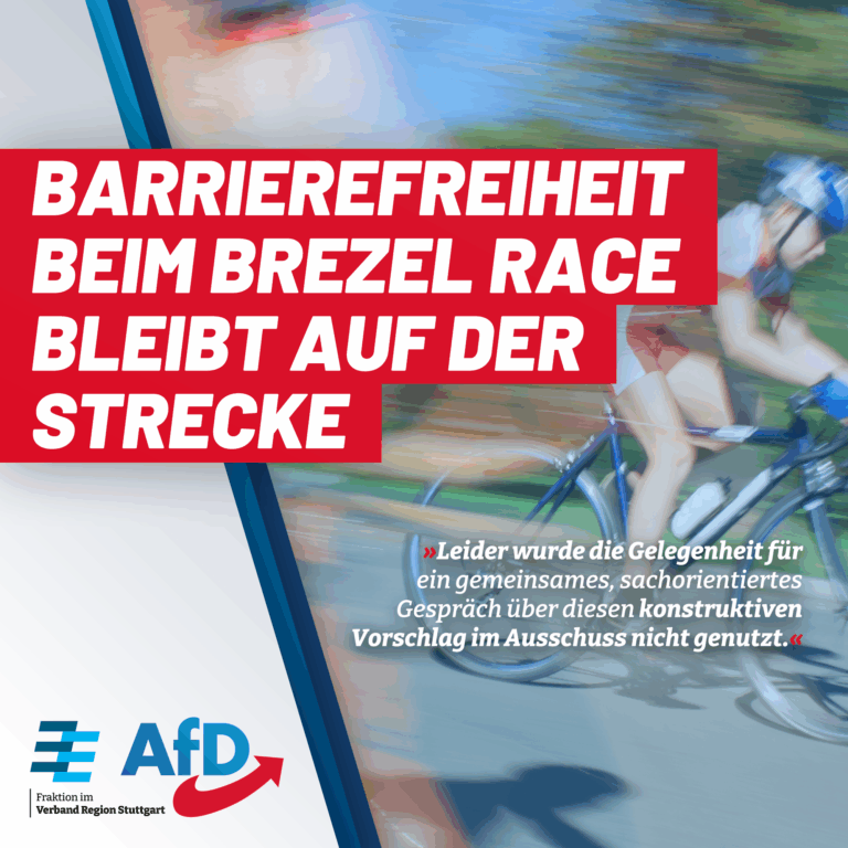 ♿Ohne Debatte abgelehnt: &nbsp;Evaluation der Barrierefreiheit und der Inklusion bei der regionalen Radsportveranstaltung &bdquo;Women’s Cycling Grand Prix / Brezel Race Region Stuttgart 2026&ldquo;