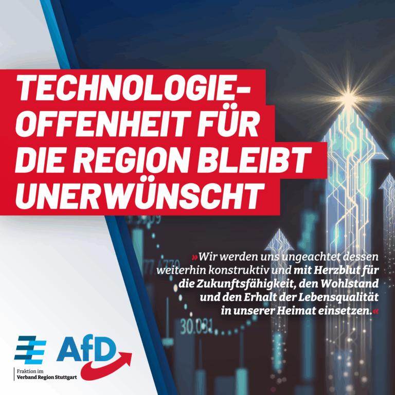 🚀 Wir wollen ideologiefrei und technologieoffen die Zukunft der Region entwickeln: Die anderen Fraktionen lehnen dies ab!