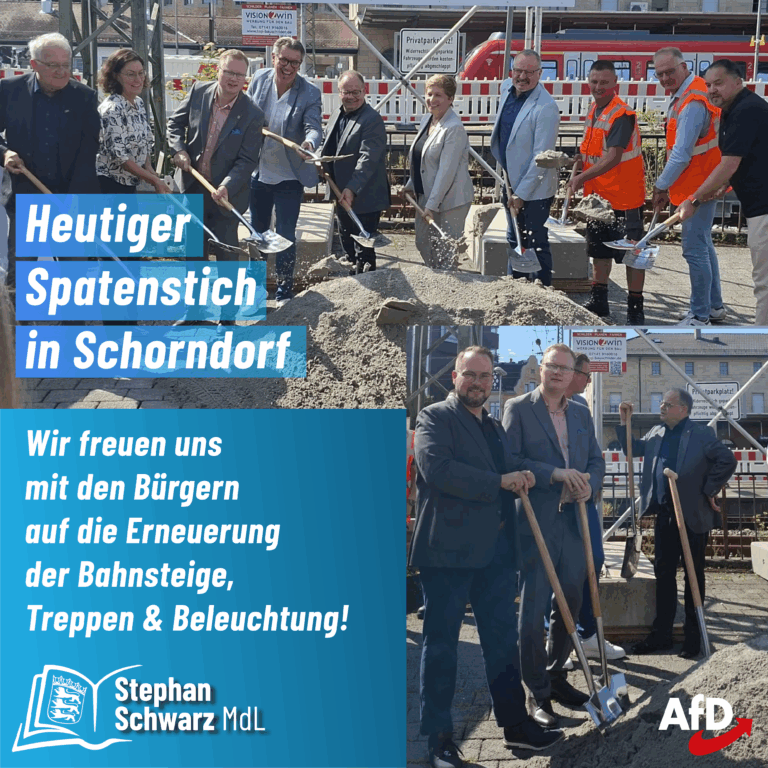 Spatenstich f&uuml;r die Modernisierung des Bahnhofs Schorndorf