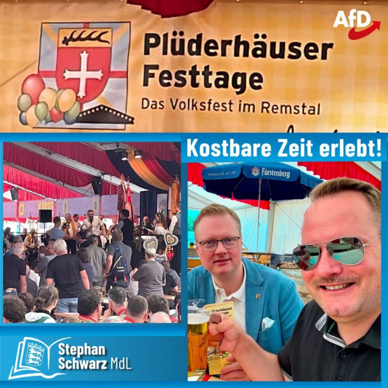 Unterwegs im Wahlkreis: Pl&uuml;derh&auml;user Festtage