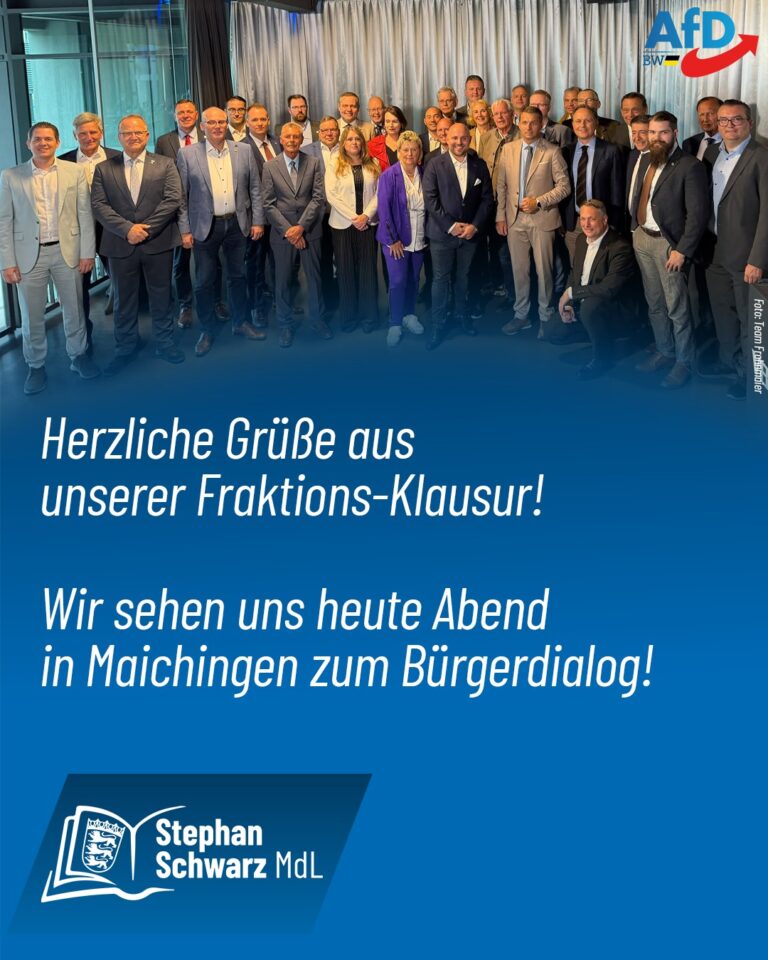 Gr&uuml;&szlig;e aus unserer Fraktions-Klausur