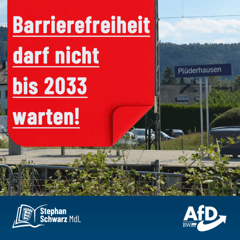 Plüderhausen: Barrierefreiheit darf nicht bis 2033 warten!